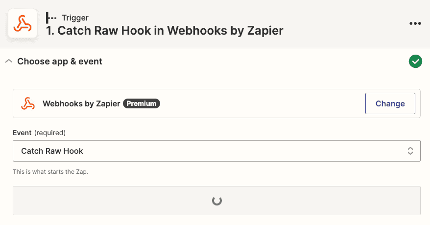 Zapier connection settings