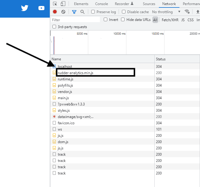 Chrome Network tab